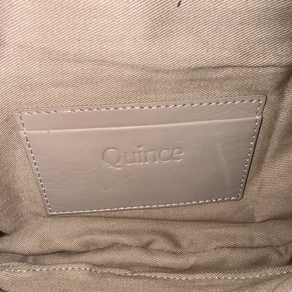 Quince Woven Leather Satchel in Taupe - Picture 11 of 14